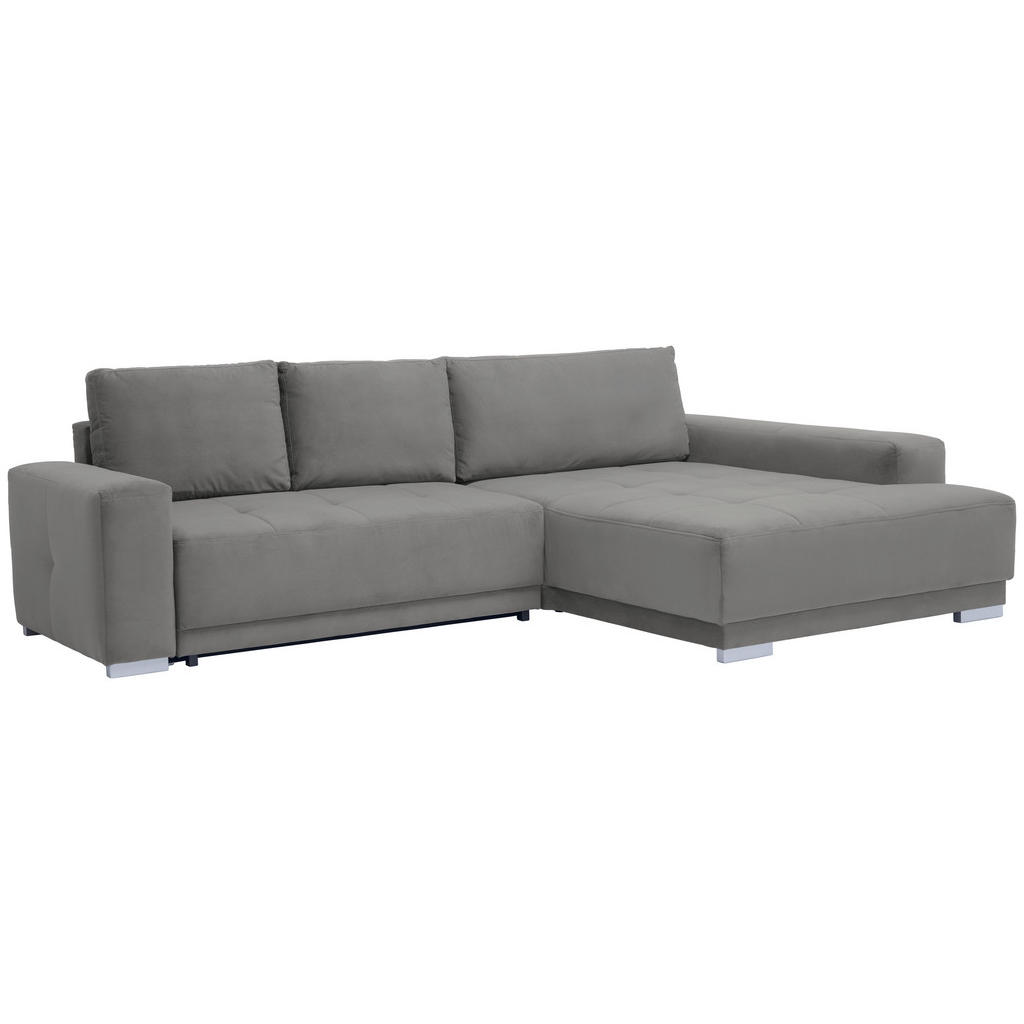 Thumbnail - Cantus Ecksofa, Hellgrau, Textil, 3-Sitzer, Füllung: Schaumstoff, Ottomane rechts, L-Form, 293x195 cm, Stoffauswahl, sei...