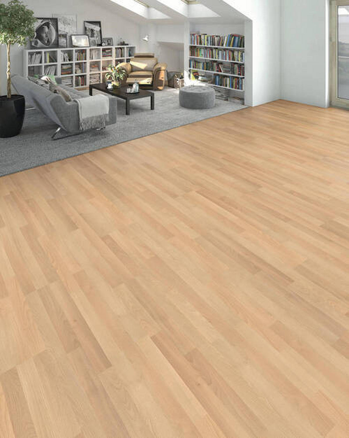 LAMINATBODEN Living by HARO Laminat Sonderedition NKL 31  per  m² - Buchefarben, Basics, Holzwerkstoff (19.3/128.2cm) - Living by HARO