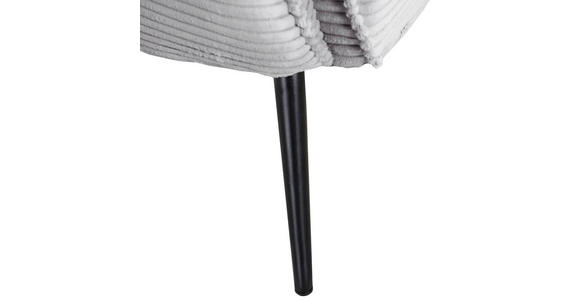 OHRENSESSEL Cord Hellgrau  - Hellgrau/Schwarz, Design, Textil/Metall (83/106/89cm) - Landscape