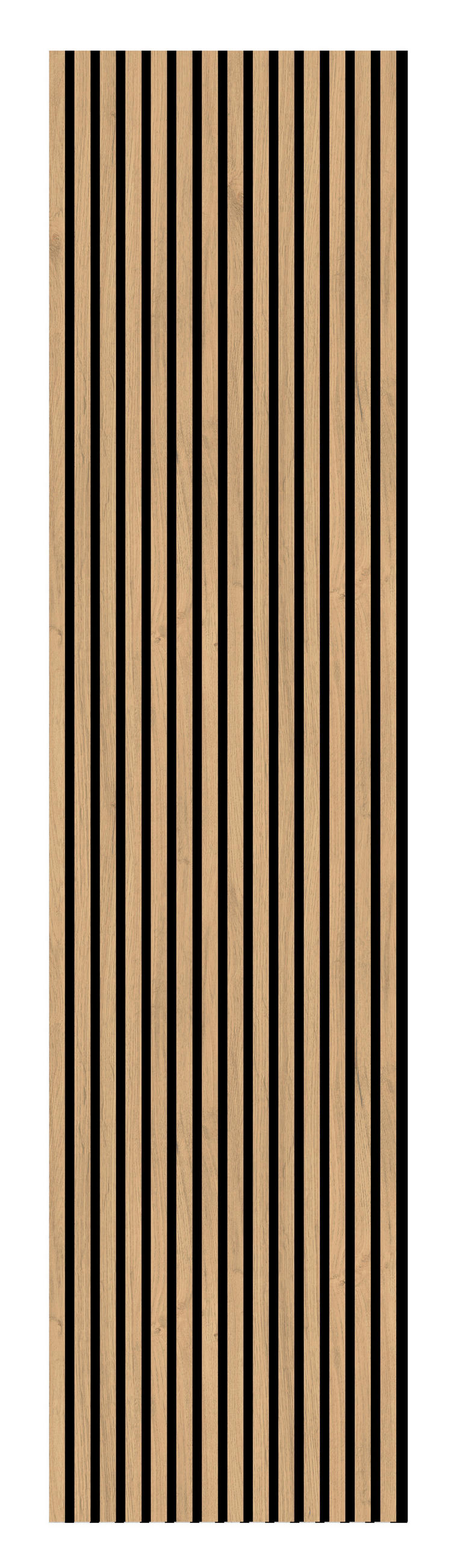 AKUSTIKPANEEL Eiche Mittel 3-seitig foliert Eichefarben 57.25/1.9/267 cm  - Eichefarben, KONVENTIONELL, Holzwerkstoff/Textil (57.25/1.9/267cm)