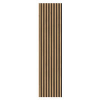 AKUSTIKPANEEL Eiche Mittel 3-seitig foliert Eichefarben 57.25/1.9/267 cm  - Eichefarben, KONVENTIONELL, Holzwerkstoff/Textil (57.25/1.9/267cm)