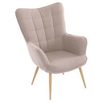 SESSEL in Webstoff Sandfarben, Beige  - Sandfarben/Eichefarben, MODERN, Holzwerkstoff/Textil (72/97/80cm) - MID.YOU