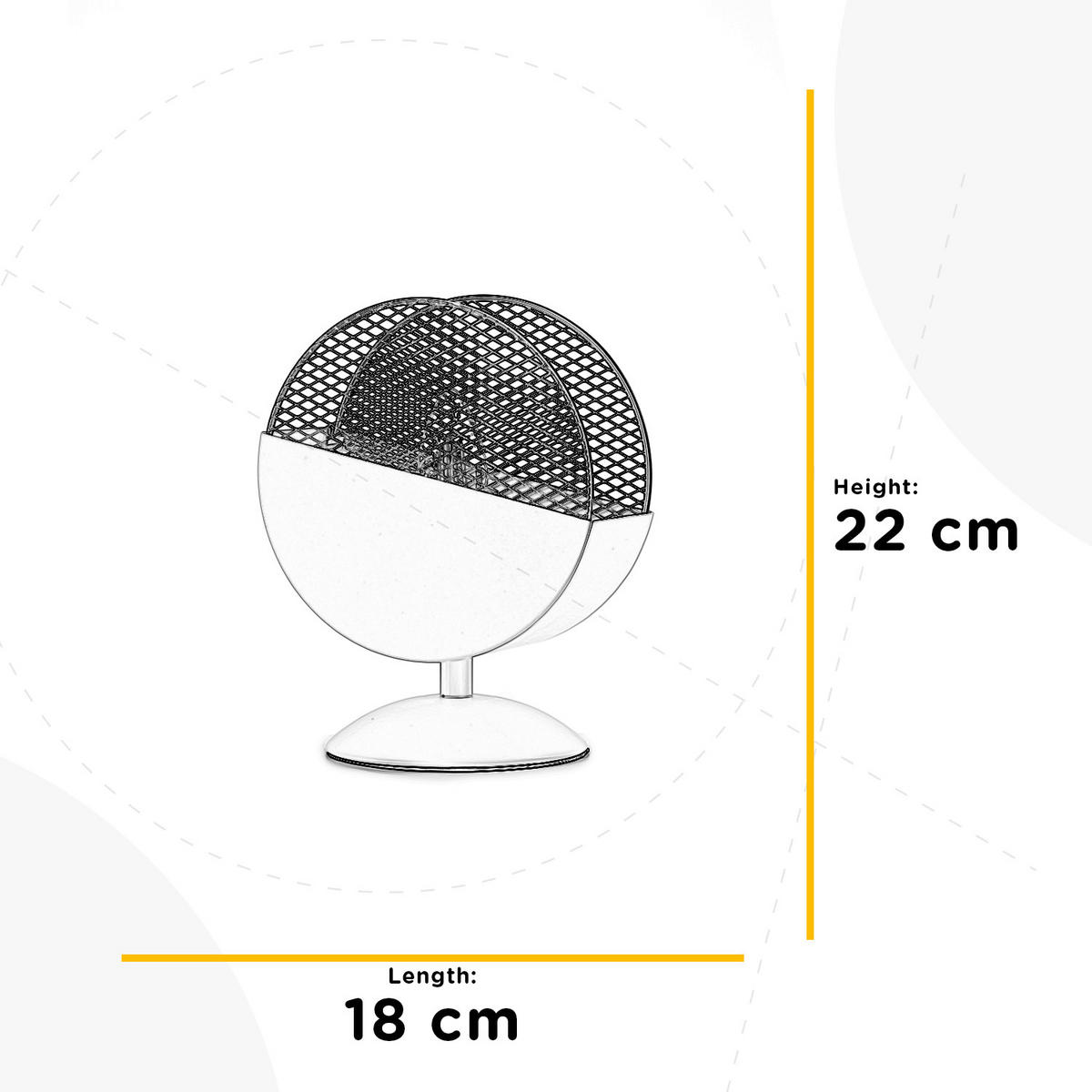 STOLNÍ LAMPA, E14, 18/13/22 cm - bílá/světle modrá, Basics, kov/plast (18/13/22cm)