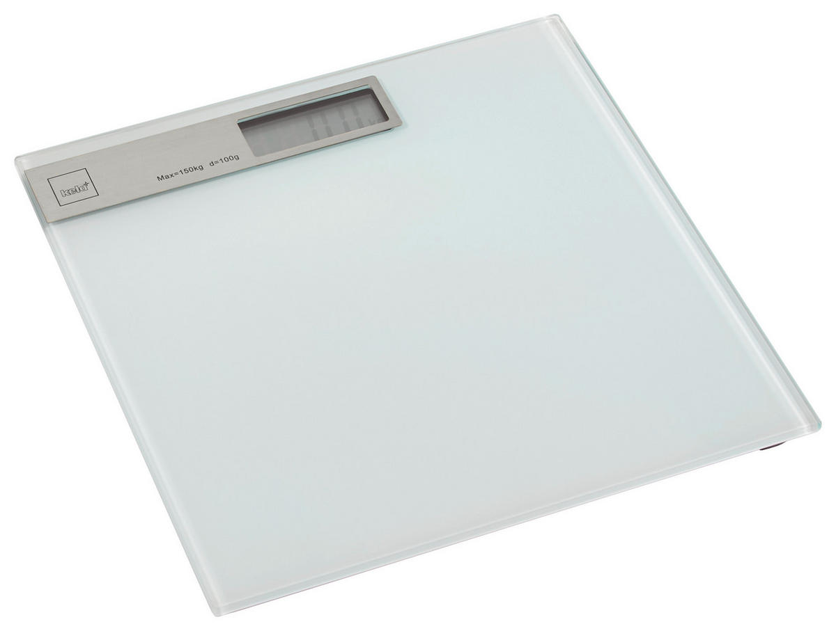 PERSONENWAAGE  - Weiß, Basics, Glas (30/2cm) - Kela