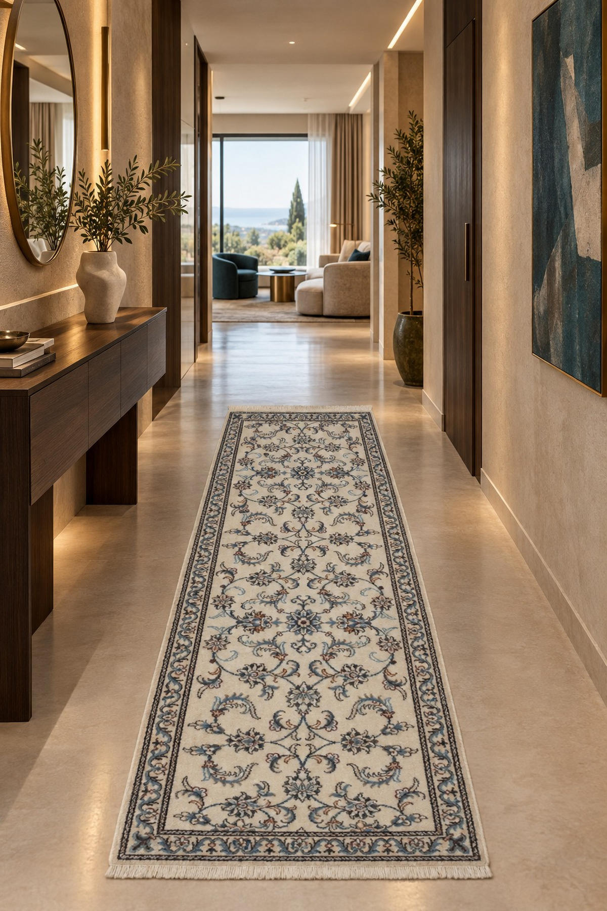 ORIENTALISK MATTA 80/300 cm Nain Tabas Creme  - cremefärgad, Klassisk (80/300cm) - Cazaris