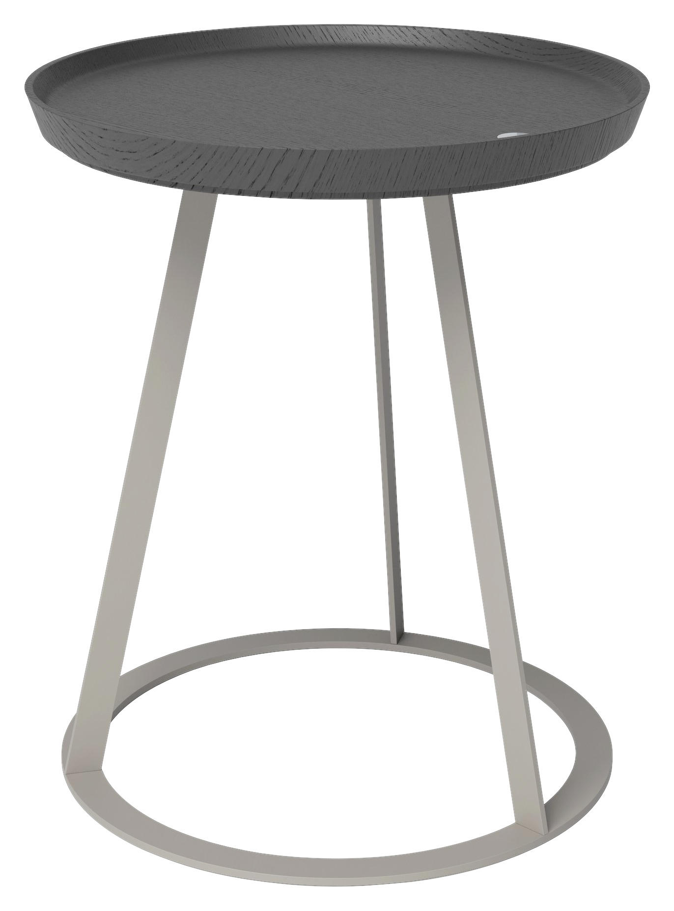 BEISTELLTISCH Eiche massiv rund Grau, Taupe  - Taupe/Grau, Design, Holz/Metall (45/45/47cm) - Joop!
