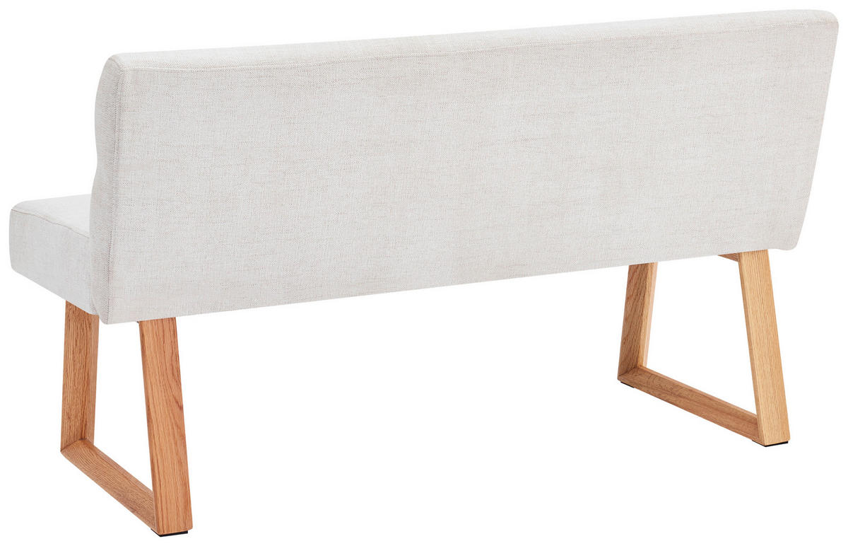 KLUPA  boje hrasta, bež  drvo, metal, tekstil      - boje hrasta/bež, Moderno, drvo/metal (140/82/61cm) - Livetastic