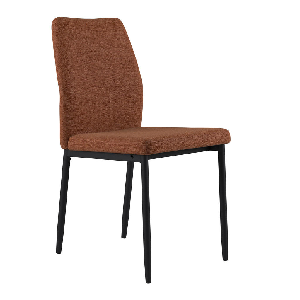 Vierfußstuhl Augusta Webstoff Braun