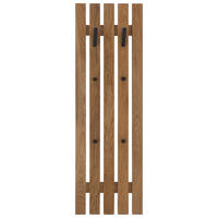 ŠATNÍ PANEL, přírodní barvy, černá, dub, 38/120/14 cm - černá/přírodní barvy, Basics, dřevo (38/120/14cm)