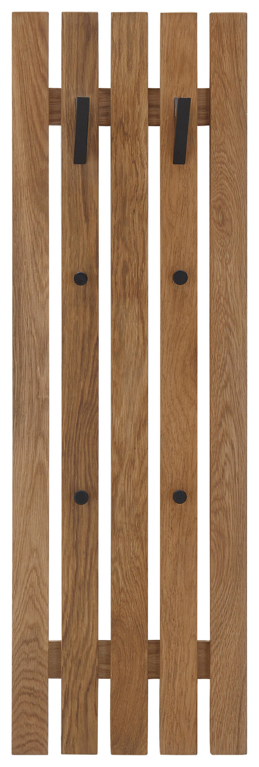 XXXL ŠATNÍ PANEL, přírodní barvy, černá, dub, 38/120/14 cm