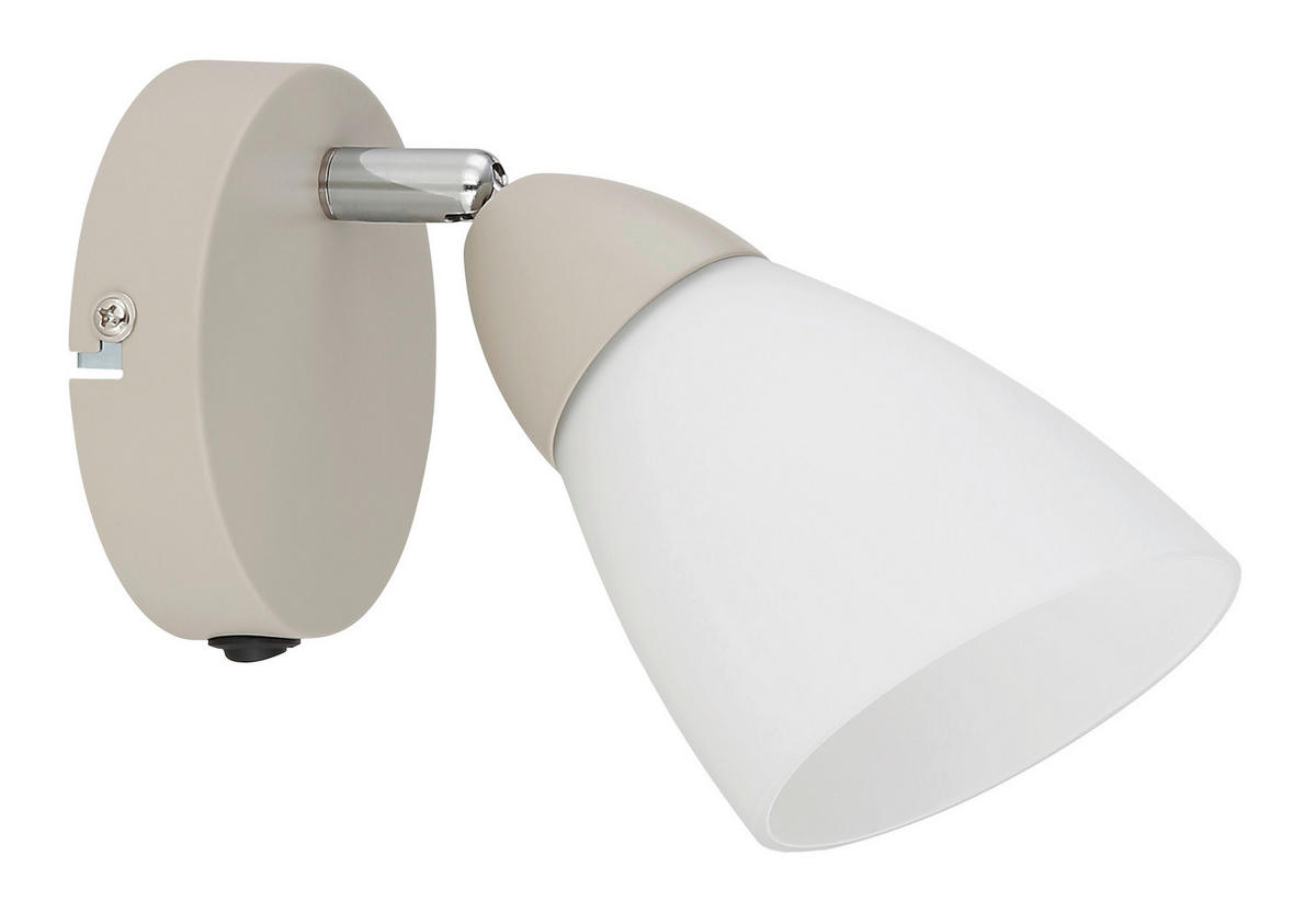 STRAHLER Paula 10/18,5/15,5 cm  - Sandfarben/Chromfarben, Design, Glas/Metall (10/18,5/15,5cm) - Globo