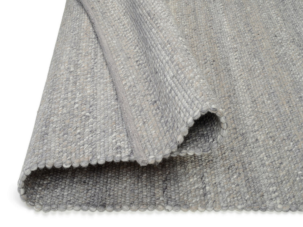 HANDWEBTEPPICH 200/300 cm Helsinki Grau  - Grau, Basics, Textil (200/300cm) - Linea Natura