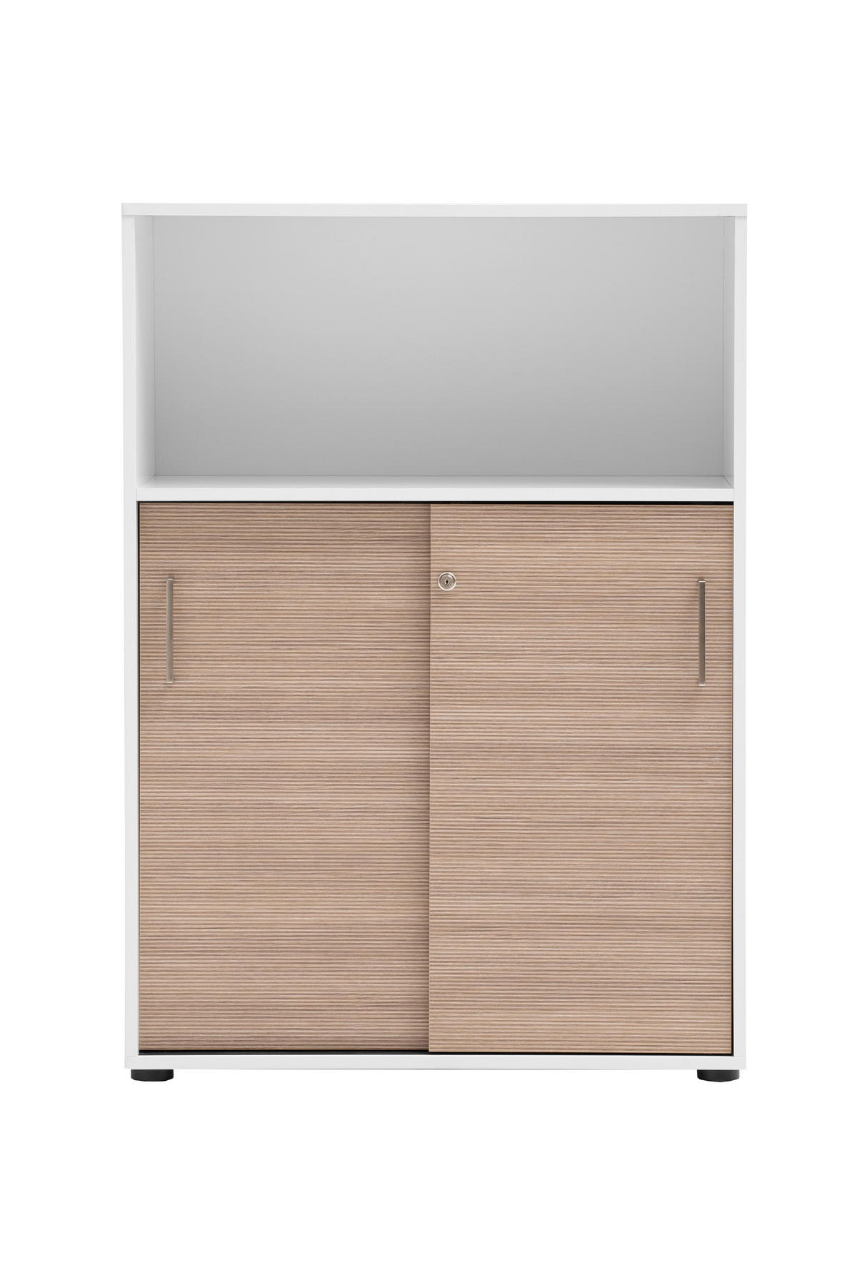 AKTENSCHRANK Weiß, Beige  - Beige/Weiß, MODERN, Holzwerkstoff (80,1/113,4/38,2cm) - MID.YOU