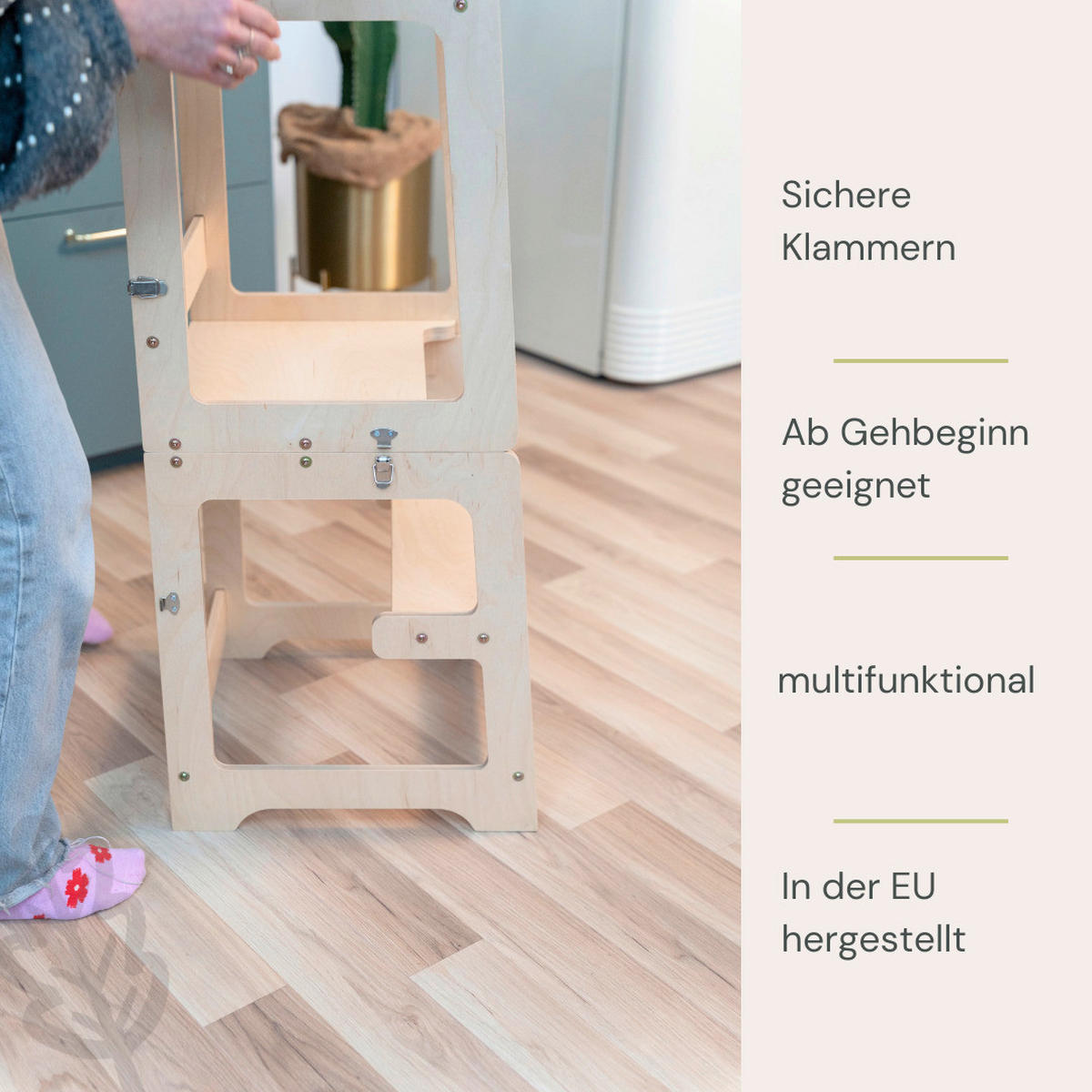 LERNTURM  - Birkefarben, Basics, Holz (40/35/90cm) - CLIFF