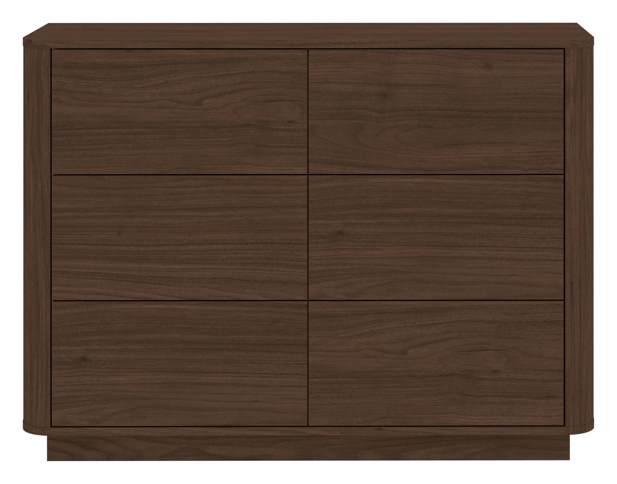 KOMMODE Mocha, 115,2/85,5/40 cm, 6 Schublade(n)  - Walnussfarben/Schwarz, Design, Holzwerkstoff (115,2/85,5/40cm) - MID.YOU