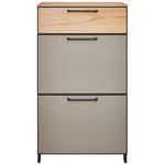 SCHUHKIPPER 60/107/31 cm  - Fango/Eichefarben, Design, Holzwerkstoff/Metall (60/107/31cm) - Dieter Knoll