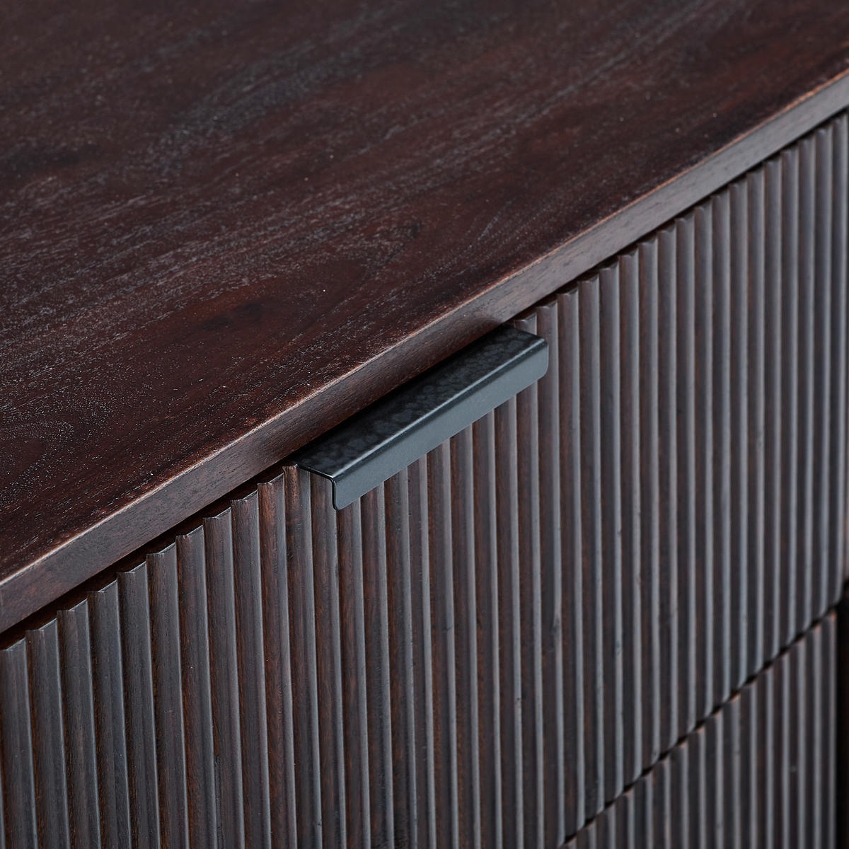 SIDEBOARD  140/85/40 cm 6 Schublade(n)  - Walnussfarben/Schwarz, KONVENTIONELL, Holz/Metall (140/85/40cm) - Livetastic