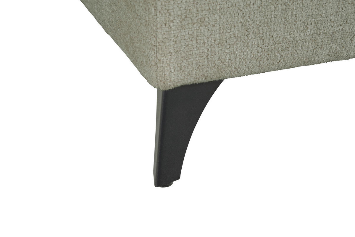 WOHNLANDSCHAFT Naturfarben Chenille  - Schwarz/Naturfarben, KONVENTIONELL, Textil/Metall (160/340/188cm) - Xora