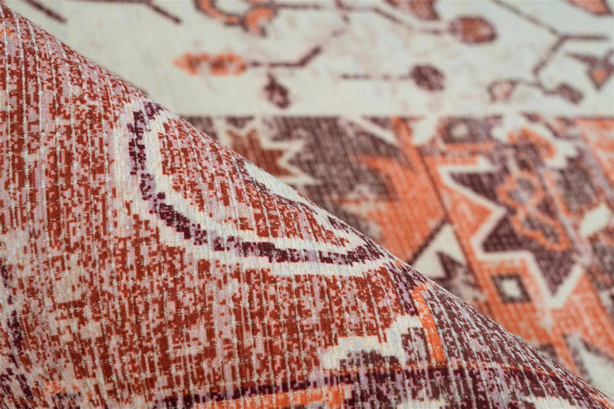 LÄUFER 80/150 cm Indiana 425 Multi / Terra  - Terracotta/Multicolor, KONVENTIONELL, Textil (80/150cm)