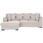 ECKSOFA in Cord Beige  - Beige/Schwarz, Design, Kunststoff/Textil (174/259cm) - Cantus