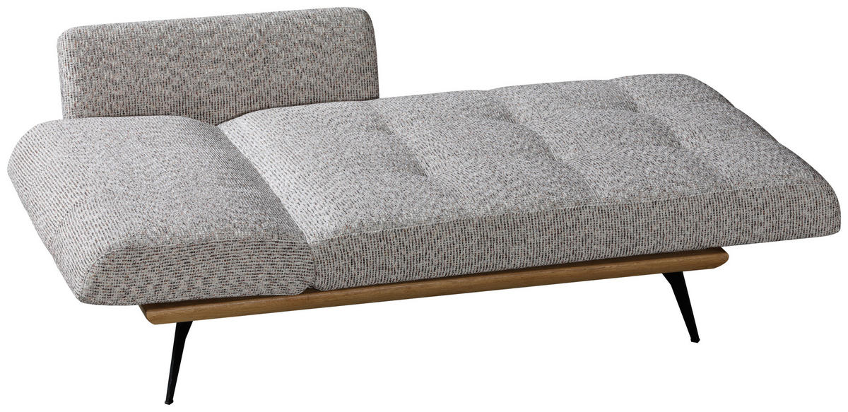 RÉCAMIERE Beigebraun  - Beigebraun/Schwarz, Design, Holz/Textil (180/85/106cm) - Dieter Knoll