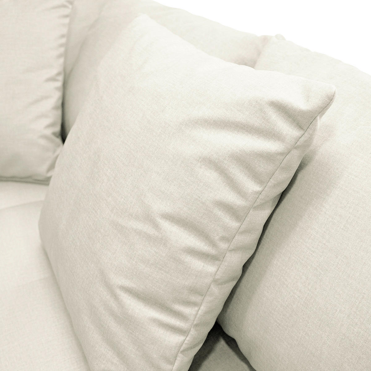 Ecksofa inkl. Hocker in Mikrofaser Hellgrau  - Hellgrau/Schwarz, Design, Holz/Textil (247/174cm) - MID.YOU