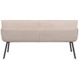 SITZBANK 180/88/63 cm  in Beige  - Beige/Schwarz, Design, Textil/Metall (180/88/63cm) - Novel