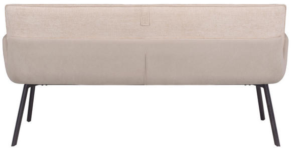 SITZBANK 180/88/63 cm  in Beige  - Beige/Schwarz, Design, Textil/Metall (180/88/63cm) - Novel