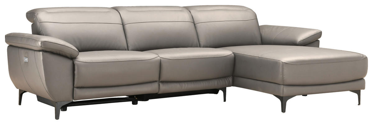 ROHOVÁ SEDACIA SÚPRAVA, textil, koža, taupe - čierna/taupe, Design, kov/koža (269/78/164cm) - Xora