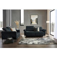 3-SITZER-SOFA  in Echtleder Dunkelblau   - Schwarz/Dunkelblau, Design, Leder/Metall (210/79/104cm) - Belluti