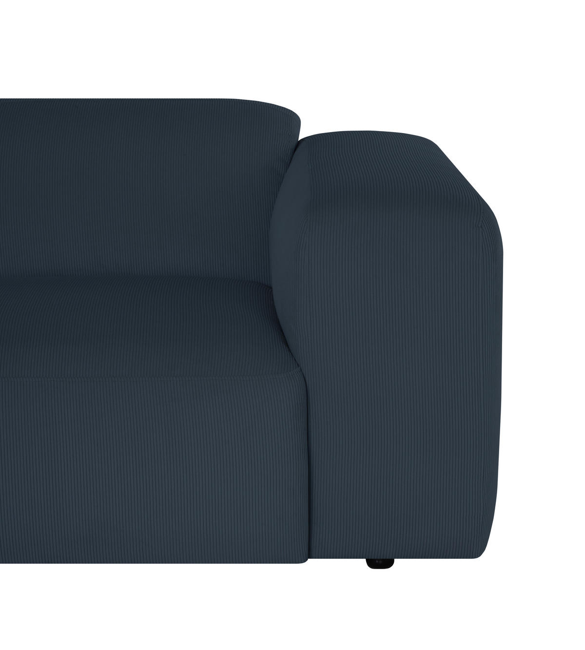 ECKSOFA in Cord Blau  200/304 cm  - Blau/Schwarz, Design, Kunststoff/Textil (200/304cm) - MID.YOU