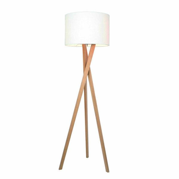 By-Rydens STOJACIA LAMPA, 45/160 cm - biela, farby duba