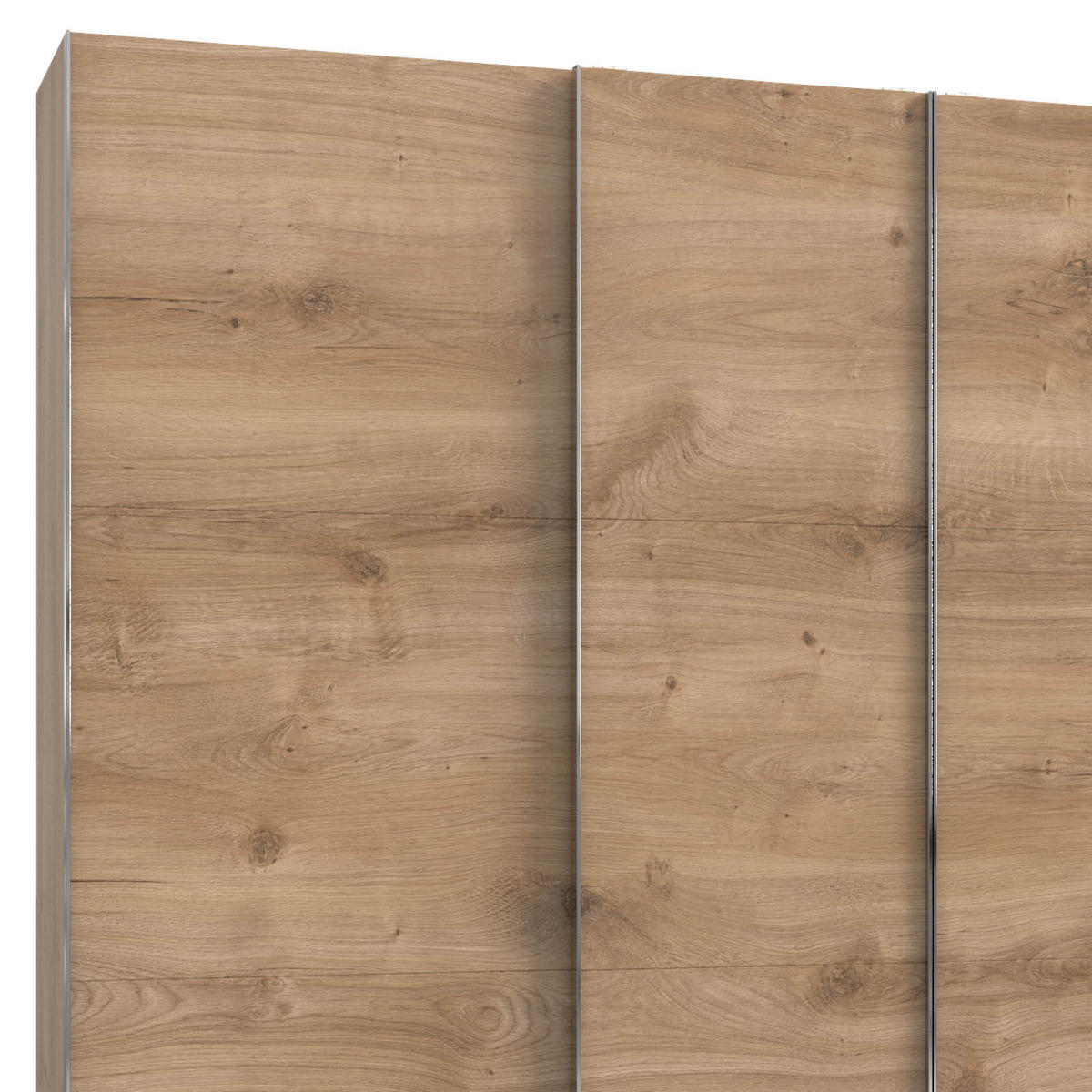 SCHWEBETÜRENSCHRANK  in Eichefarben  - Chromfarben/Eichefarben, Basics, Holzwerkstoff/Metall (350/216/65cm) - MID.YOU