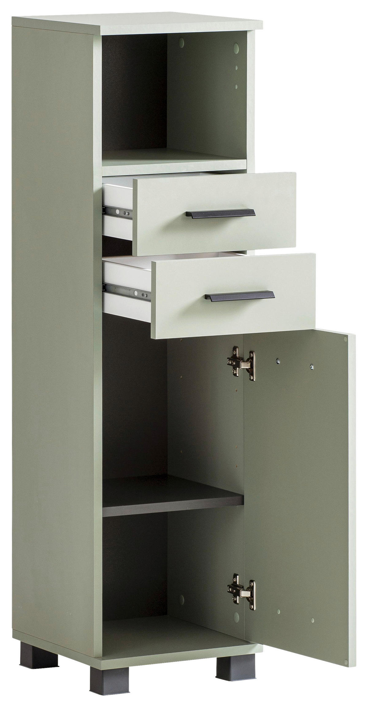 MIDISCHRANK 30/110,5/33 cm  - Pastellgrün/Schwarz, KONVENTIONELL, Holzwerkstoff/Kunststoff (30/110,5/33cm) - Stylife