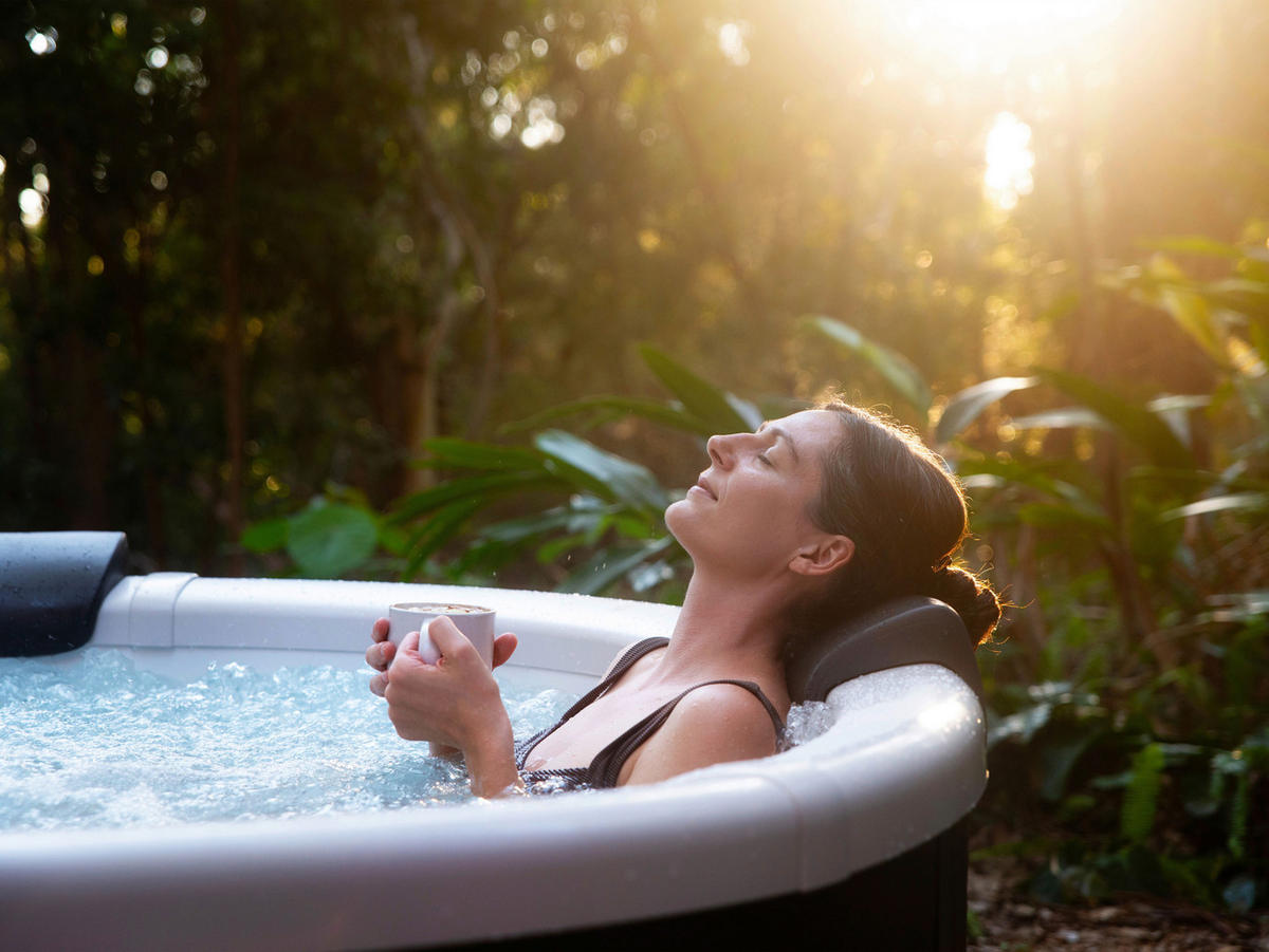 WHIRLPOOL MSPA DENVER 182/70 cm  - Dunkelgrau/Dunkelblau, KONVENTIONELL, Kunststoff (182/70cm)