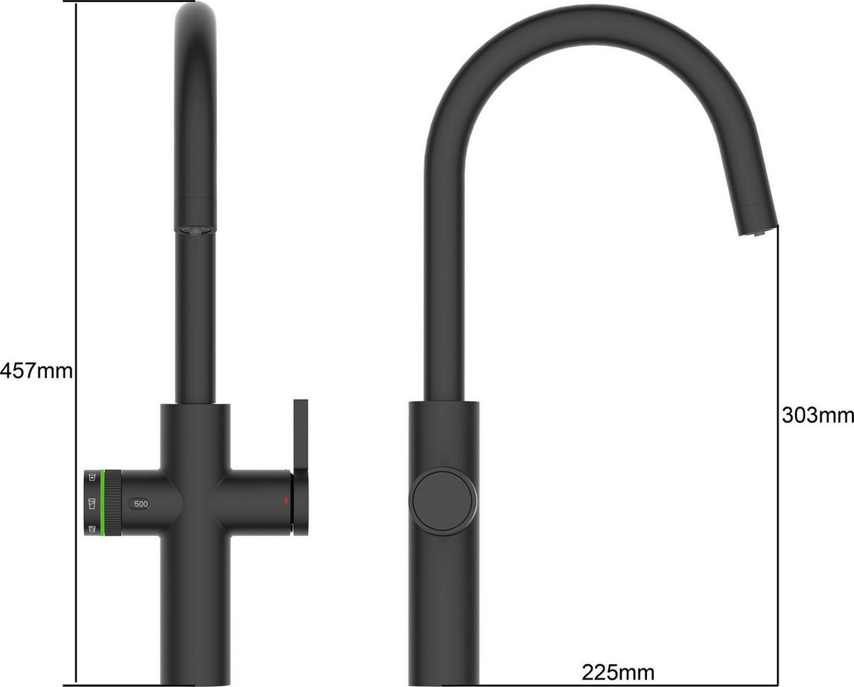 KÜCHENARMATUR 30103010204  - Schwarz, Basics, Kunststoff/Metall (20/43,9/51,6cm)