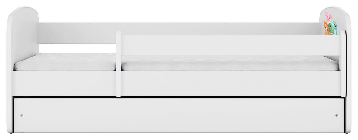 KINDER-/JUNIORBETT 80/160 cm  in Weiß  - Birkefarben/Weiß, MODERN, Holz/Holzwerkstoff (80/160cm) - MID.YOU