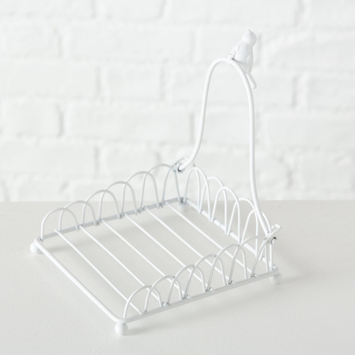 SERVIETTENHALTER    - Weiß, Basics, Metall (12/14/5cm)