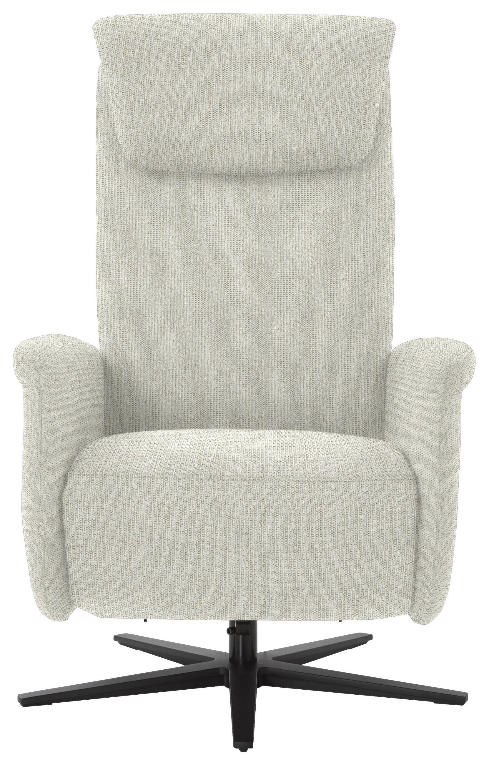 RELAXSESSEL in Textil Naturfarben  - Schwarz/Naturfarben, Design, Textil/Metall (77/115/89cm) - Pure Home Comfort