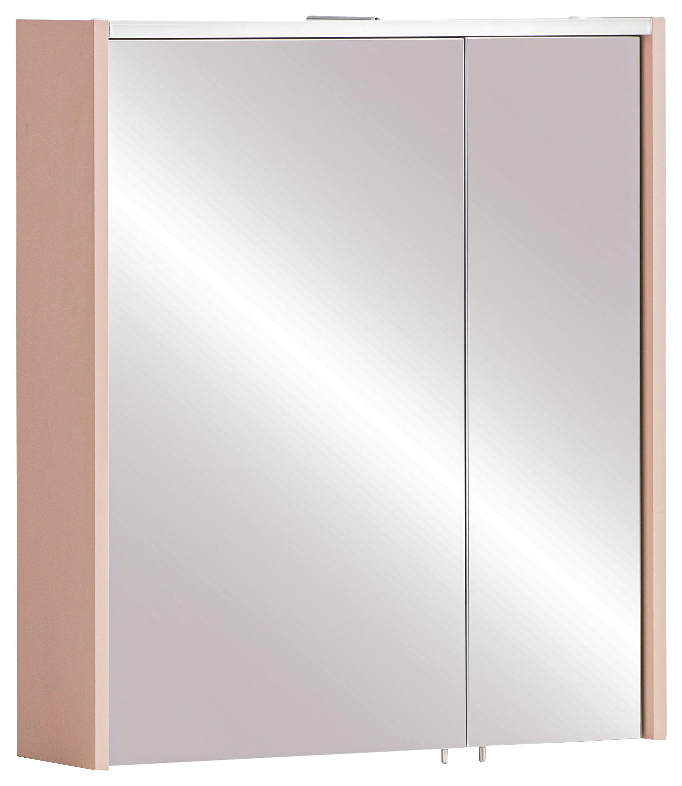 SPIEGELSCHRANK 63,5/72,4/17,5 cm  - Chromfarben/Altrosa, KONVENTIONELL, Glas/Holzwerkstoff (63,5/72,4/17,5cm) - Stylife