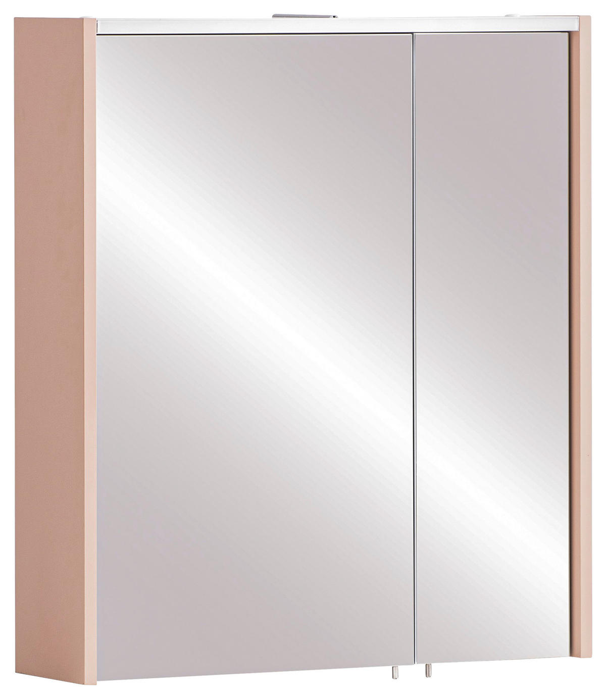 SPIEGELSCHRANK 63,5/72,4/17,5 cm  - Chromfarben/Altrosa, KONVENTIONELL, Glas/Holzwerkstoff (63,5/72,4/17,5cm) - Stylife