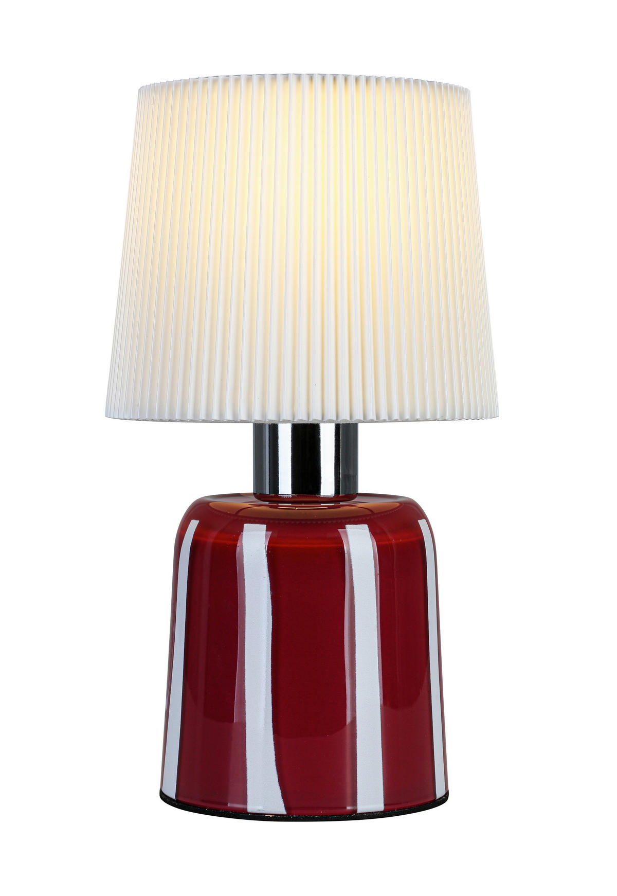 BORDSLAMPA 12/22 cm   - vit/röd, Lifestyle, metall/glas (12/22cm) - Novel