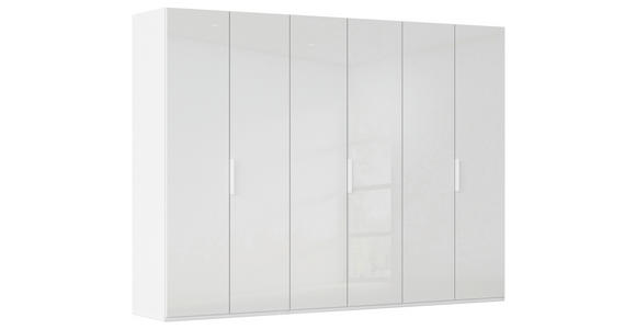 DREHTÜRENSCHRANK 301/223/61 cm,  in Weiß, Weiß Hochglanz, 6-türig  - Weiß Hochglanz/Weiß, Basics, Holzwerkstoff/Metall (301/223/61cm) - Novel