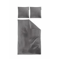 BETTWÄSCHE 3-teilig Makosatin 240/220 cm  - Graphitfarben, KONVENTIONELL, Textil (240/220cm) - Irisette