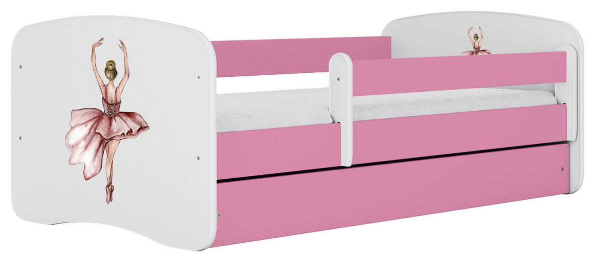 KINDER-/JUNIORBETT - Pink/Birkefarben, MODERN, Holz/Holzwerkstoff (80/160cm) - MID.YOU