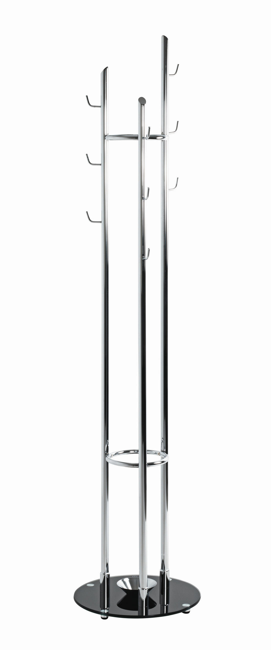 KLÄDHÄNGARE - kromfärg/svart, Design, metall/glas (40/183/40cm) - Best Price