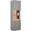 VITRINE  in Grau, Eichefarben - Eichefarben/Grau, Design, Glas/Holzwerkstoff (60/200/38cm) - Stylife