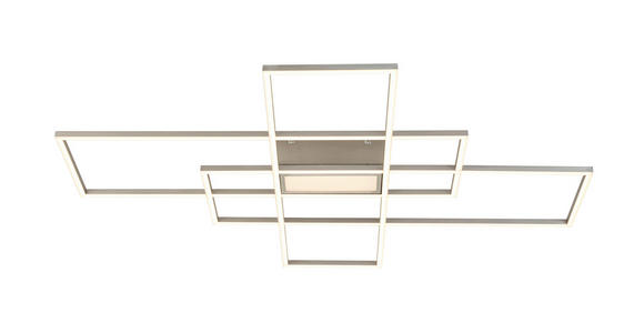LED-DECKENLEUCHTE 100/75/7,5 cm - Nickelfarben, Design, Kunststoff/Metall (100/75/7,5cm) - Novel