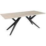 ESSTISCH in Holz, Metall 180/90/77 cm   - Schwarz/Akaziefarben, LIFESTYLE, Holz/Metall (180/90/77cm) - Landscape