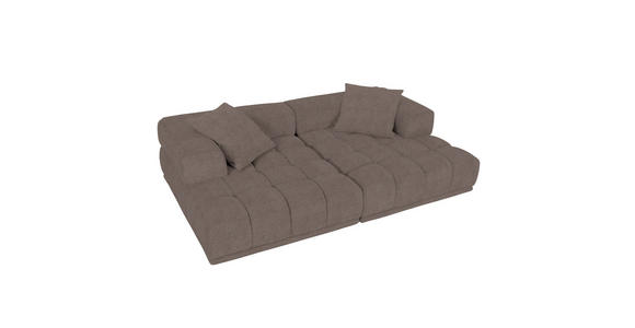 SOFAELEMENT in Flachgewebe Braun  - Schwarz/Braun, KONVENTIONELL, Kunststoff/Textil (125/66/155cm) - Carryhome